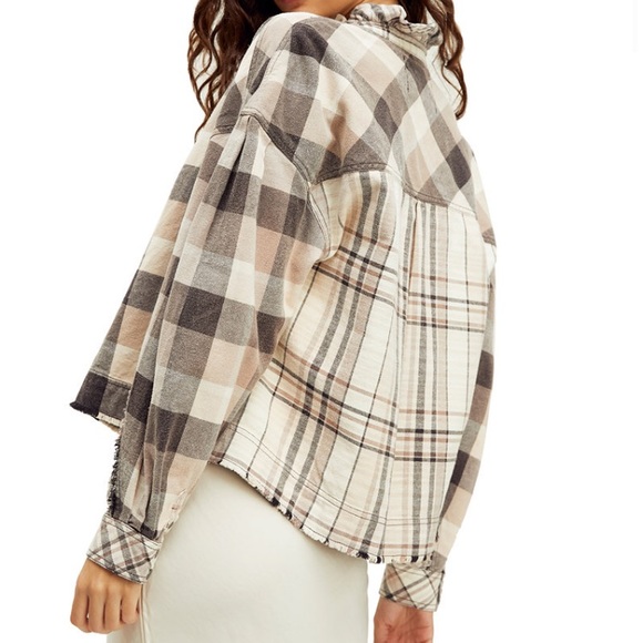 Free People Emily Plaid Top - Picture 3 of 8